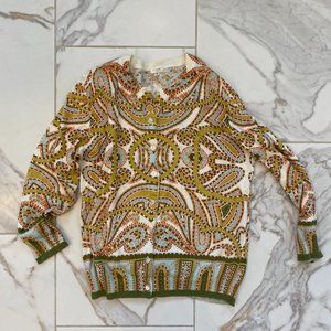 Vintage Kate Spade Printed Cardigan Size S EUC